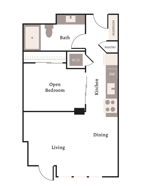 a floor plan of a bedroom apartment